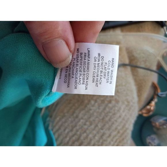 Joseph A Asymmetric Sleeveless Knitted Top In Ocean Blue Size XL - Picture 6 of 7